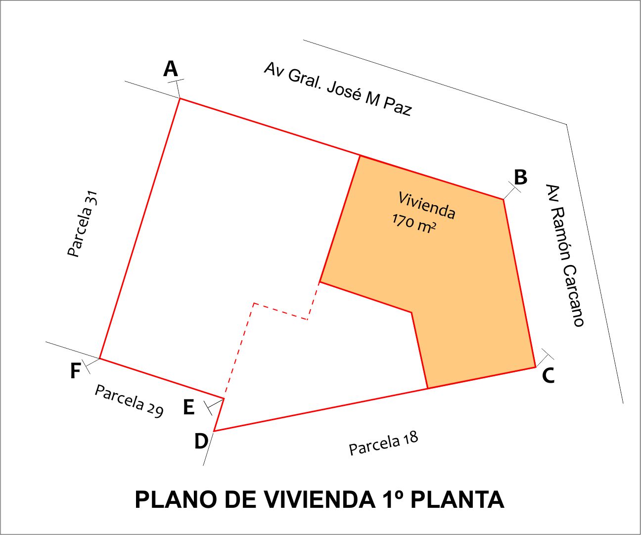 Terreno para particionar en 4